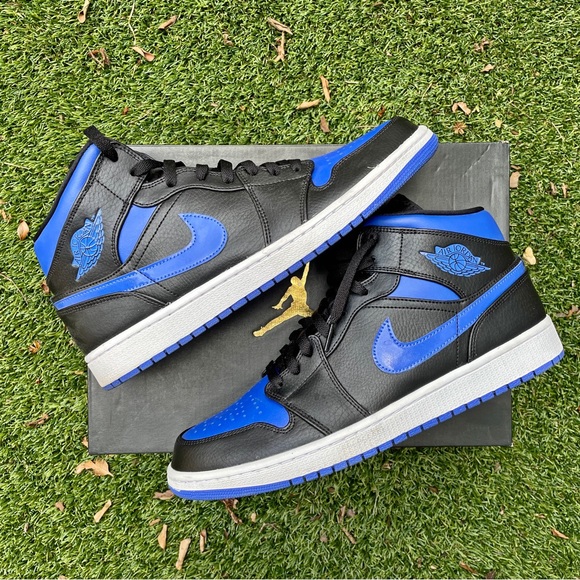 Men’s Air Jordan 1 Mid Hyper Royal Size 12 554724-068 - Picture 3 of 7